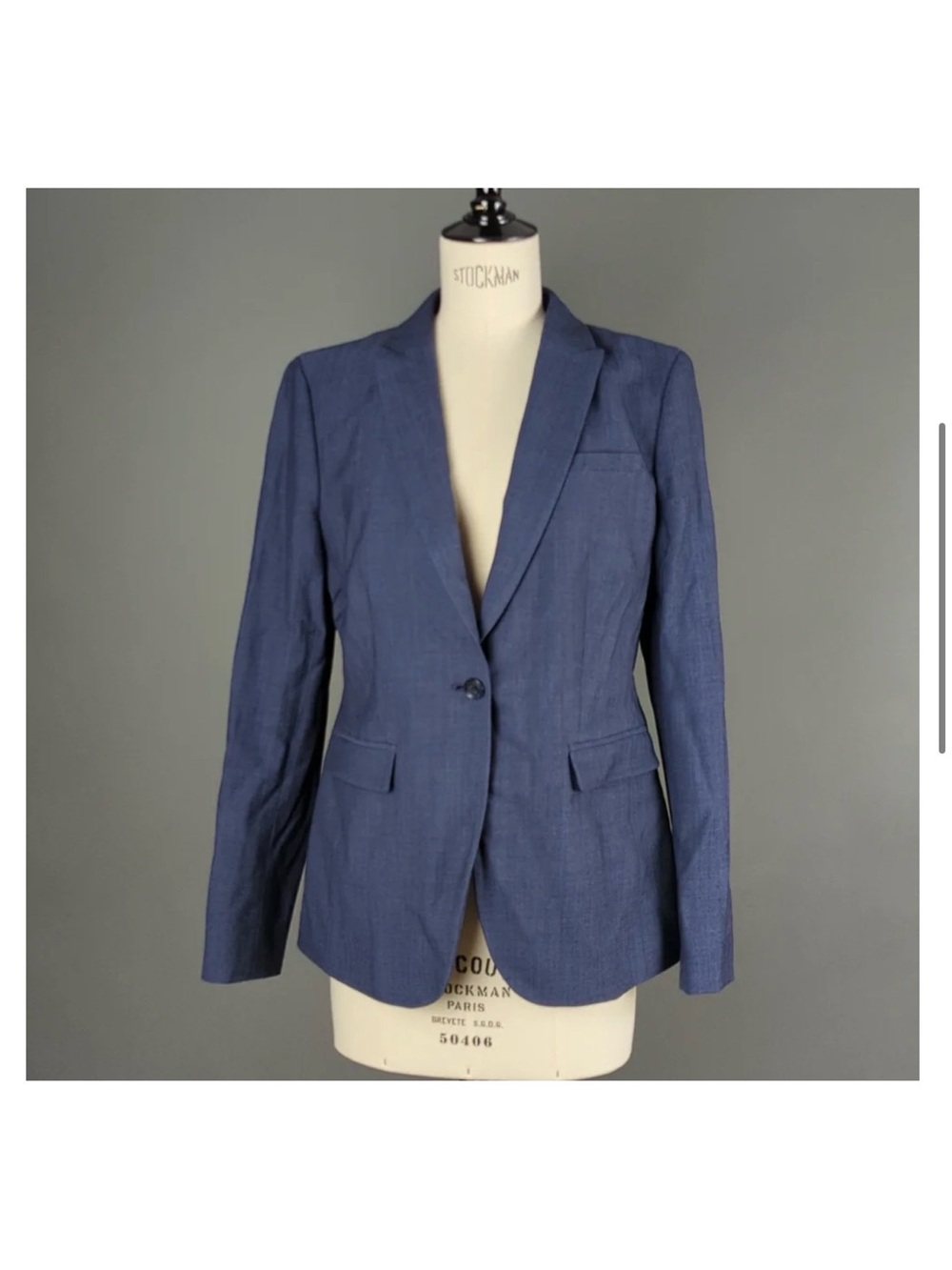 Banana Republic Navy Single-Button Blazer